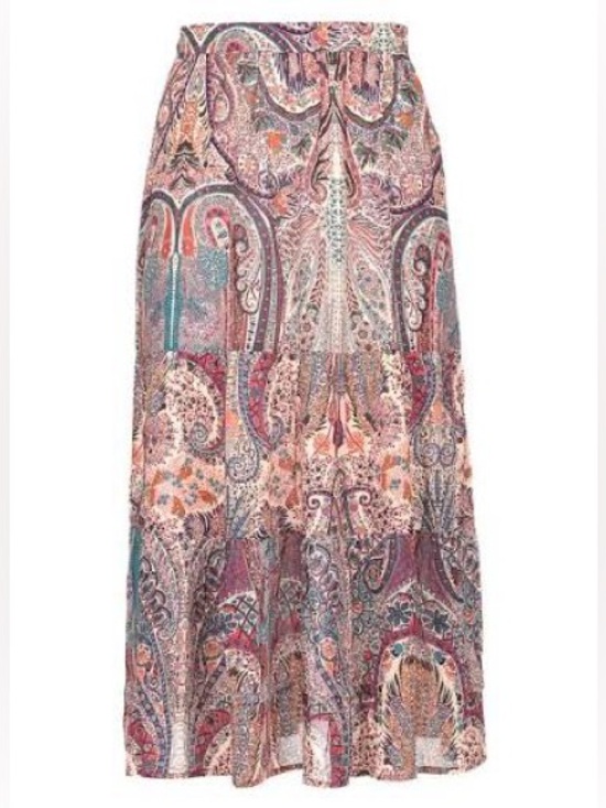 ba&sh Dresses & Skirts - ba&sh Lady Skirt - Paisley Print Tiered Maxi Skirt